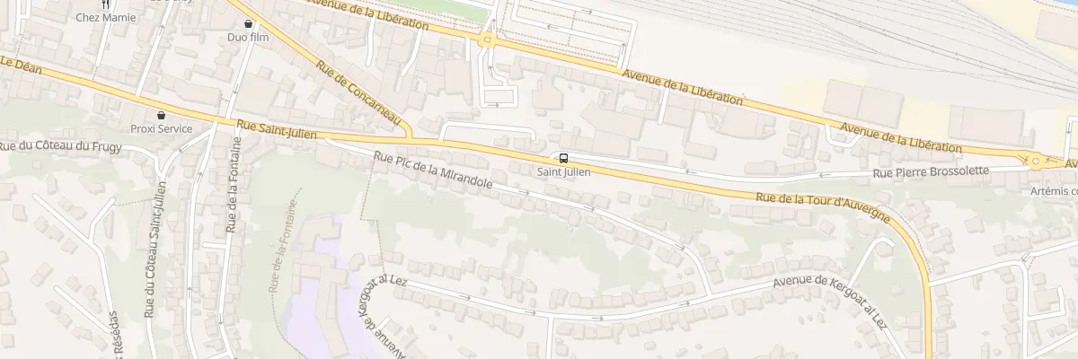 Plan du 8 Rue de la Tour d’Auvergne à Quimper
