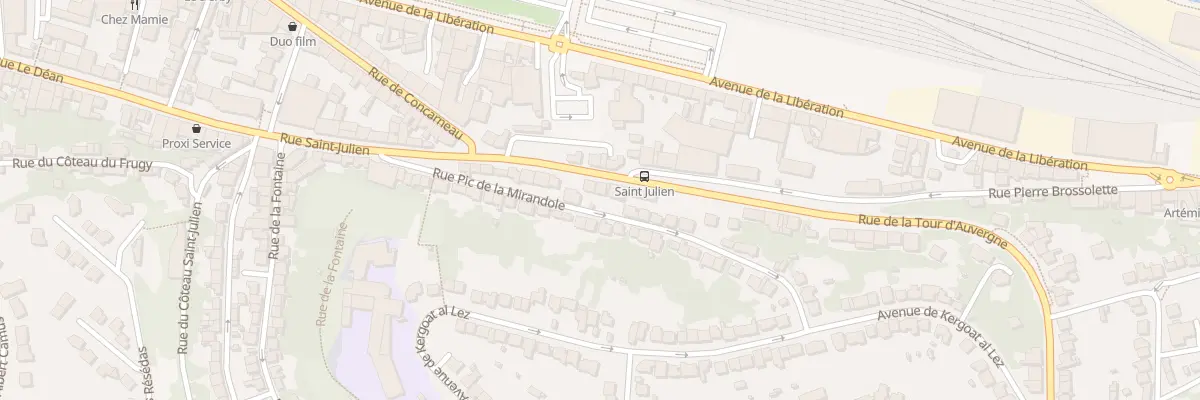 Plan du 6B Rue de la Tour d’Auvergne à Quimper