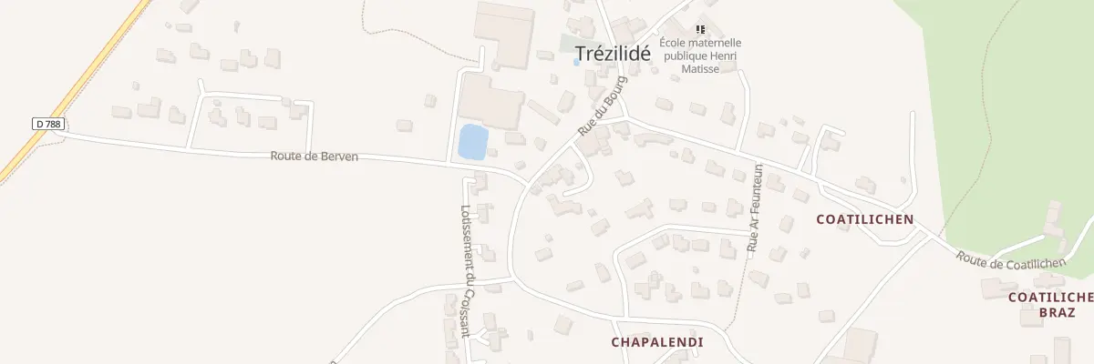 Plan du 20 Le Bourg à Trézilidé