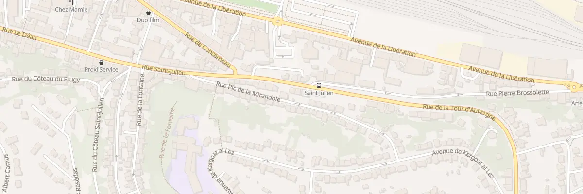 Plan du 6 Rue de la Tour d’Auvergne à Quimper