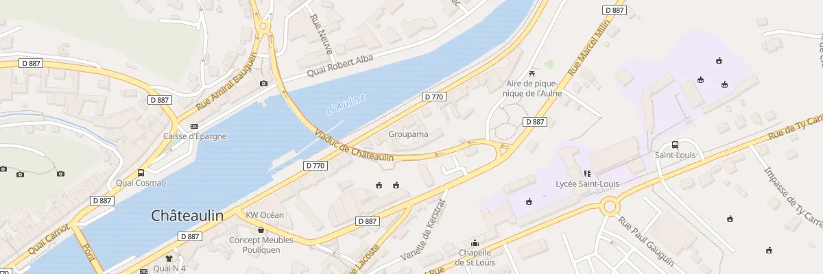 Plan du 48 Quai Charles de Gaulle à Châteaulin