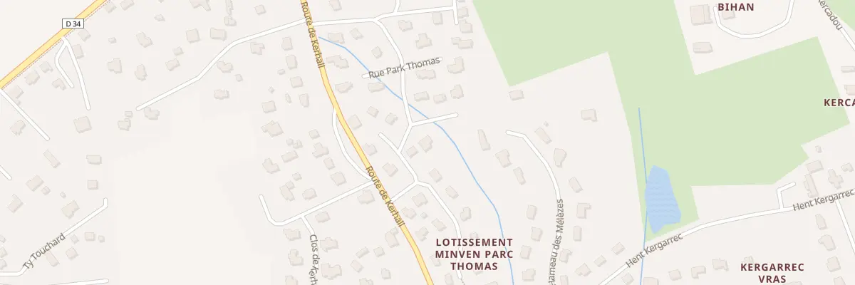 Plan du 25 Rue Park Thomas à Clohars-Fouesnant