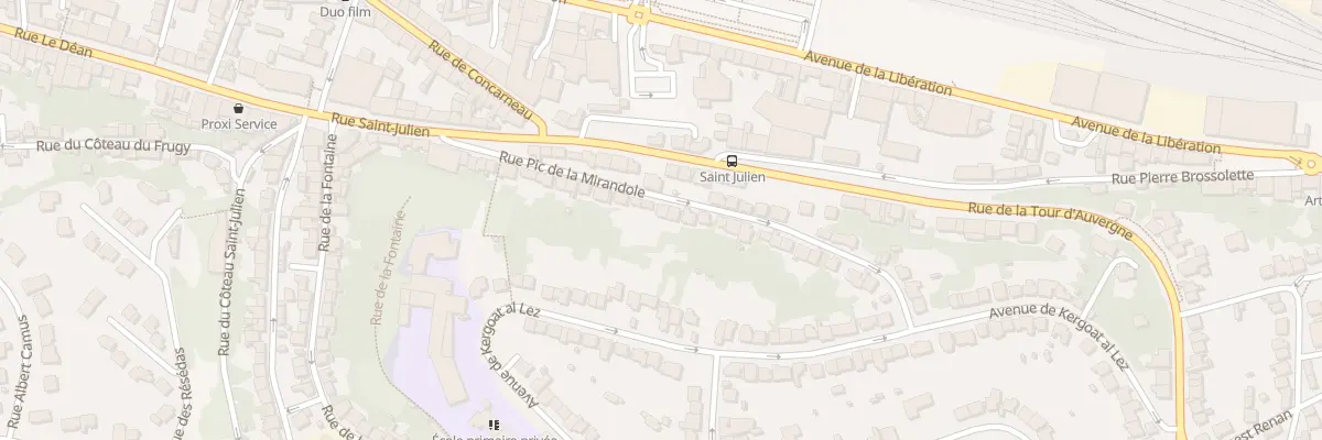 Plan du 36 Rue Pic de la Mirandole à Quimper