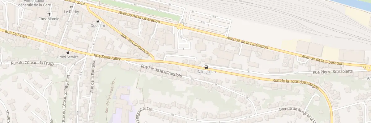 Plan du 17 Rue de la Tour d’Auvergne à Quimper