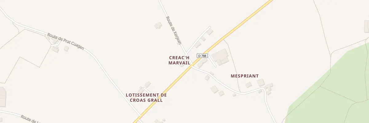 Plan du 5025 Creach Marvail à Trézilidé
