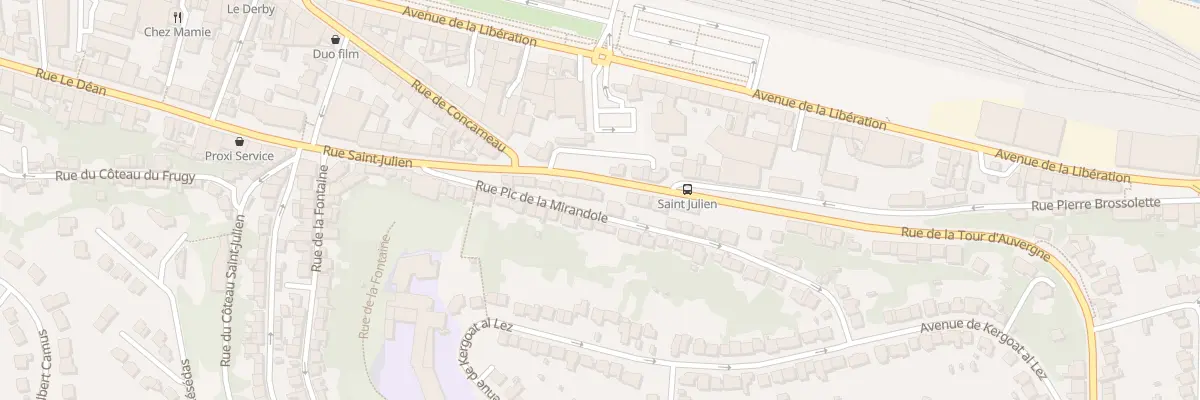 Plan du 4Q Rue de la Tour d’Auvergne à Quimper