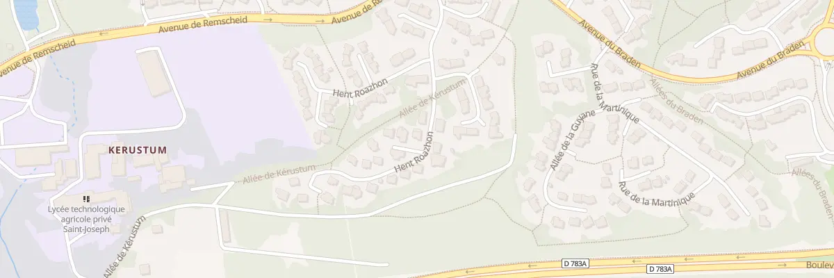 Plan du 66B Hent Roazhon à Quimper