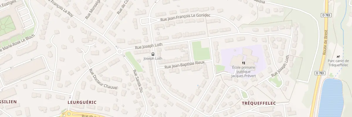 Plan du 11 Rue Jean Baptiste Rieux à Quimper