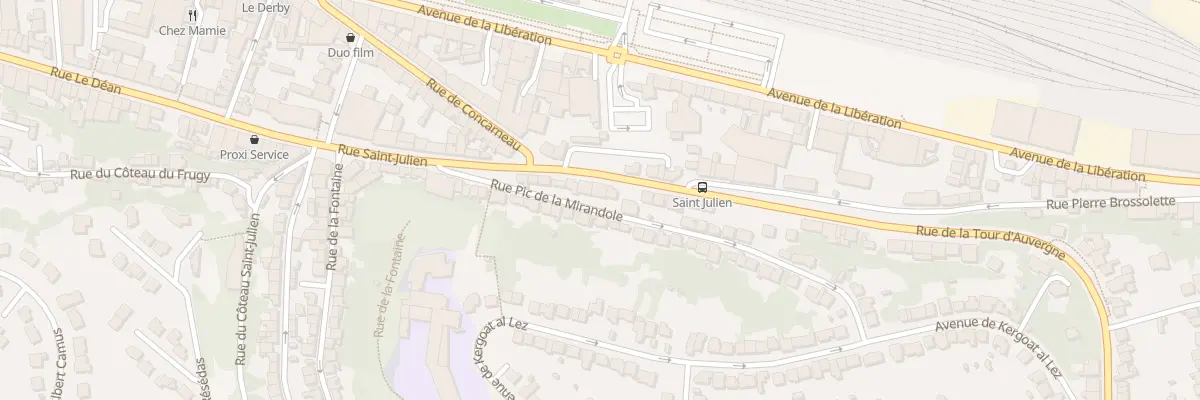 Plan du 4T Rue de la Tour d’Auvergne à Quimper