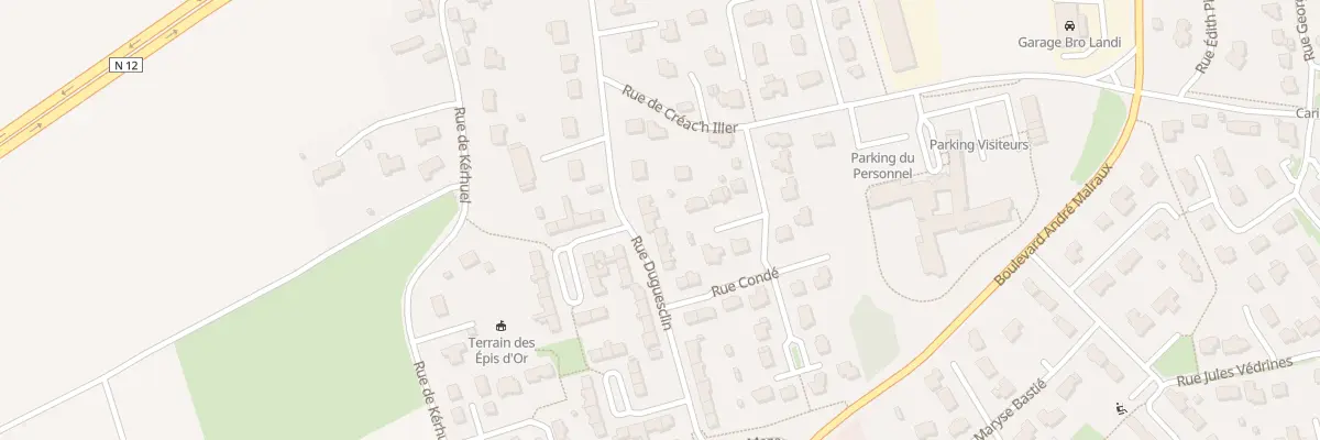 Plan du 28 Rue Duguesclin à Landivisiau