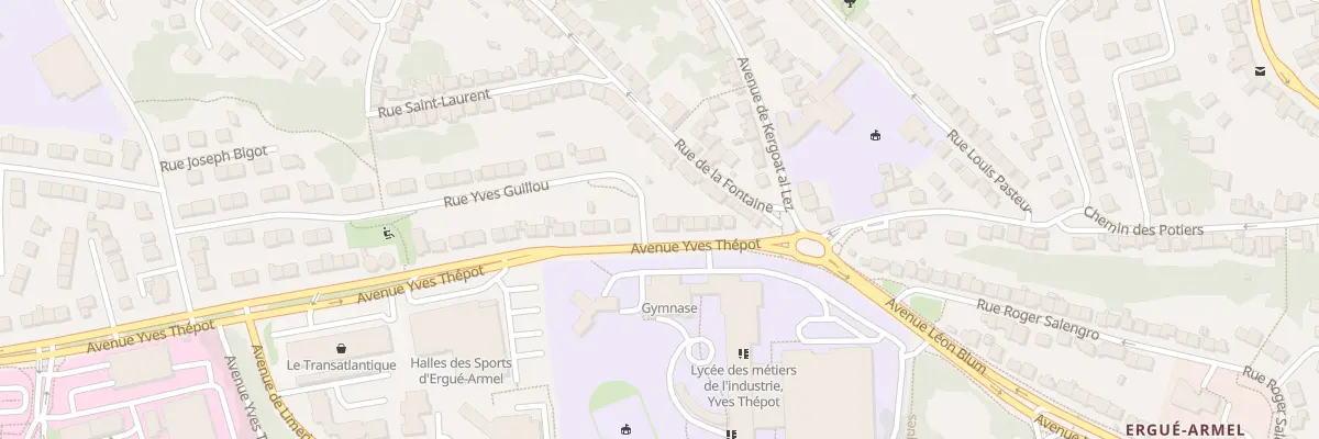 Plan du 95 Av Yves Thepot à Quimper