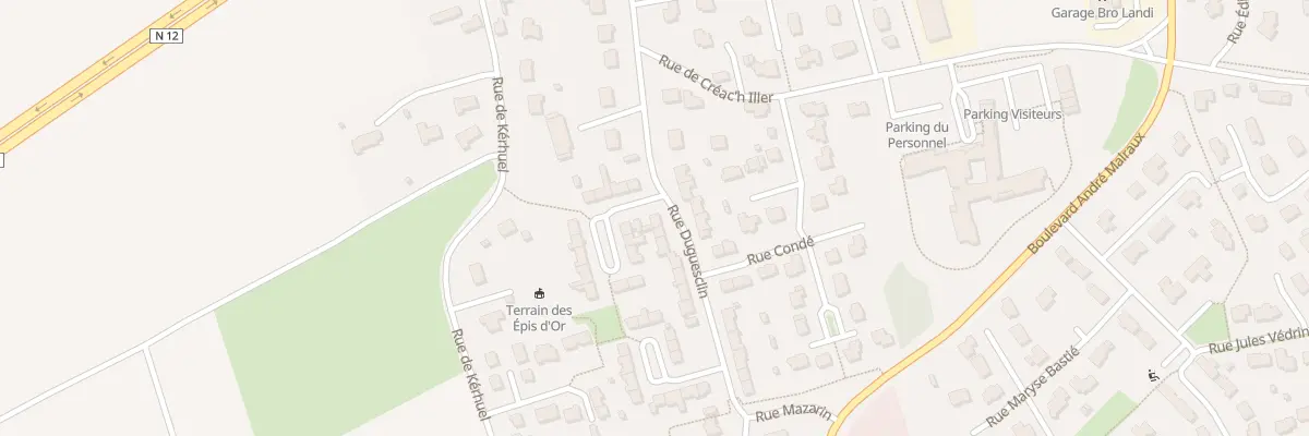 Plan du 25 Rue Duguesclin à Landivisiau