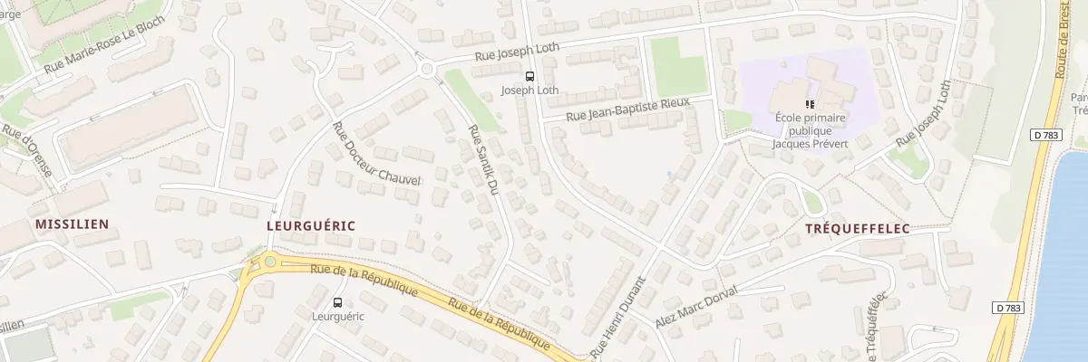 Plan du 21 Rue Chevalier de Kermelec à Quimper