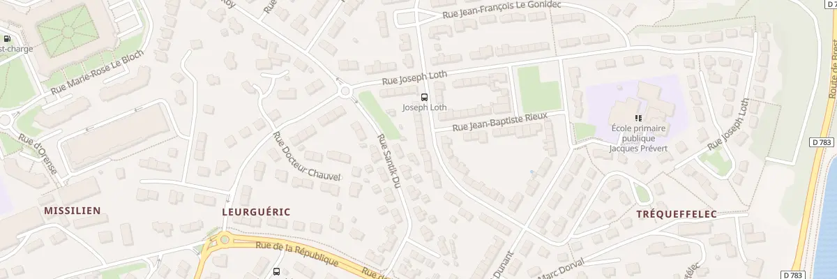 Plan du 29 Rue Chevalier de Kermelec à Quimper