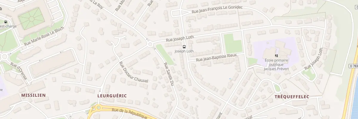Plan du 33 Rue Chevalier de Kermelec à Quimper