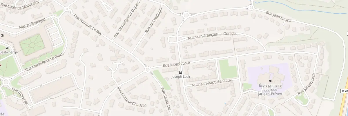 Plan du 43 Rue Chevalier de Kermelec à Quimper