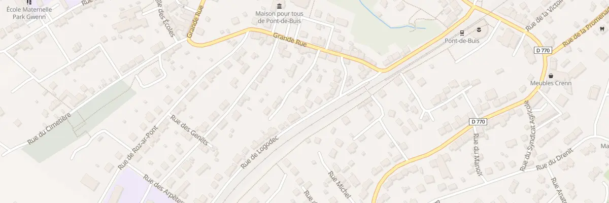 Plan du 16 Rue de Logodec à Pont-de-Buis-lès-Quimerch