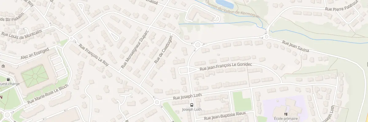 Plan du 59 Rue Chevalier de Kermelec à Quimper