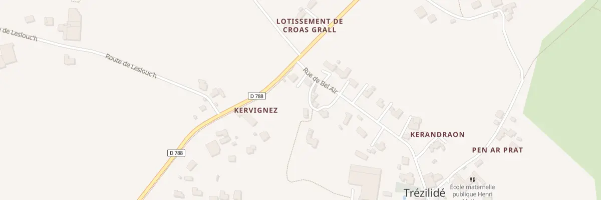 Plan du 7 Croas Grall à Trézilidé