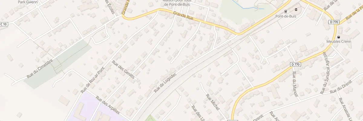 Plan du 22 Rue de Logodec à Pont-de-Buis-lès-Quimerch