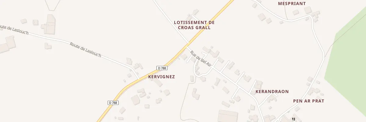 Plan du 6 Croas Grall à Trézilidé