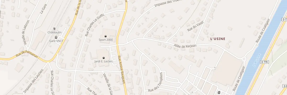 Plan du 1 Rue des Templiers à Châteaulin