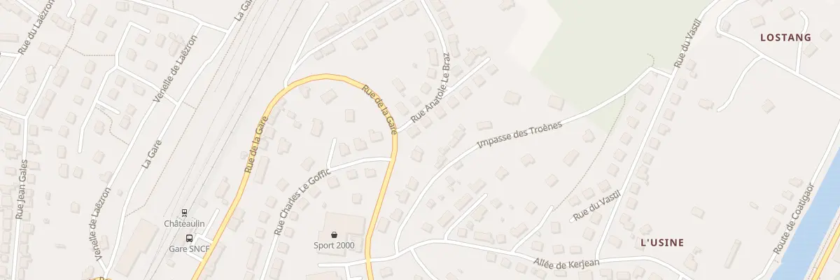 Plan du 2 Rue Anatole Le Braz à Châteaulin