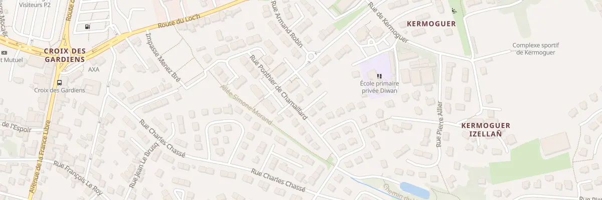 Plan du 11 Rue Ponthier de Chamaillard à Quimper