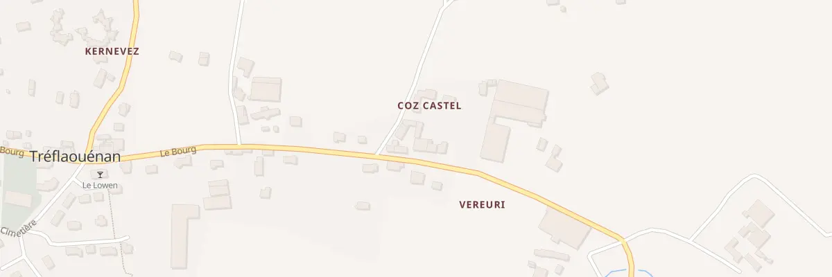 Plan du 6 Coz Castel à Tréflaouénan