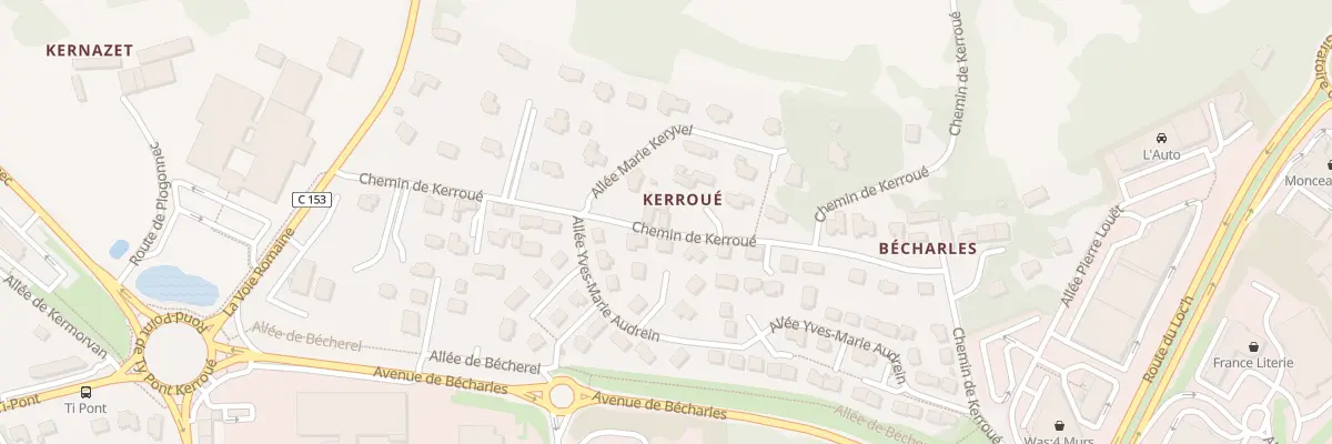 Plan du 16 Che de Kerroue à Quimper