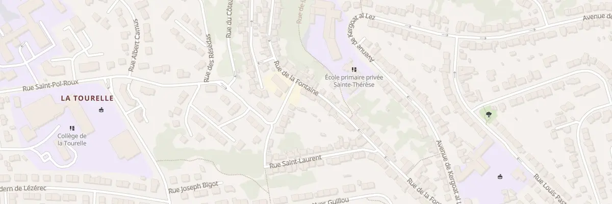 Plan du 33 Rue de la Fontaine à Quimper