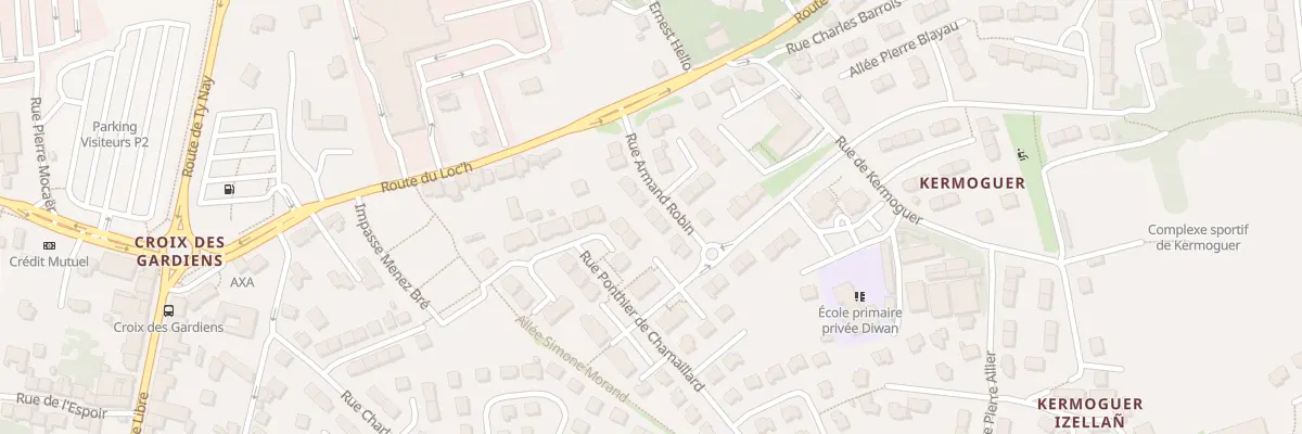 Plan du 9 Rue Armand Robin à Quimper