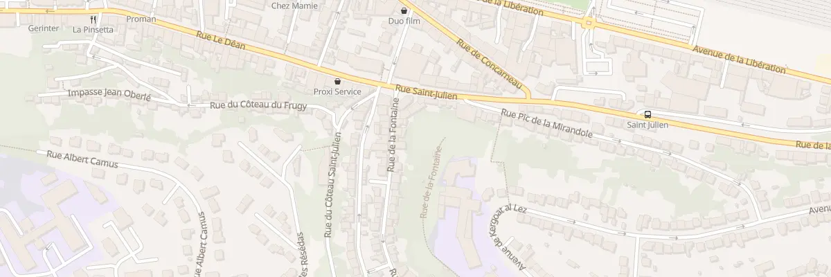 Plan du 4 Rue de la Fontaine à Quimper