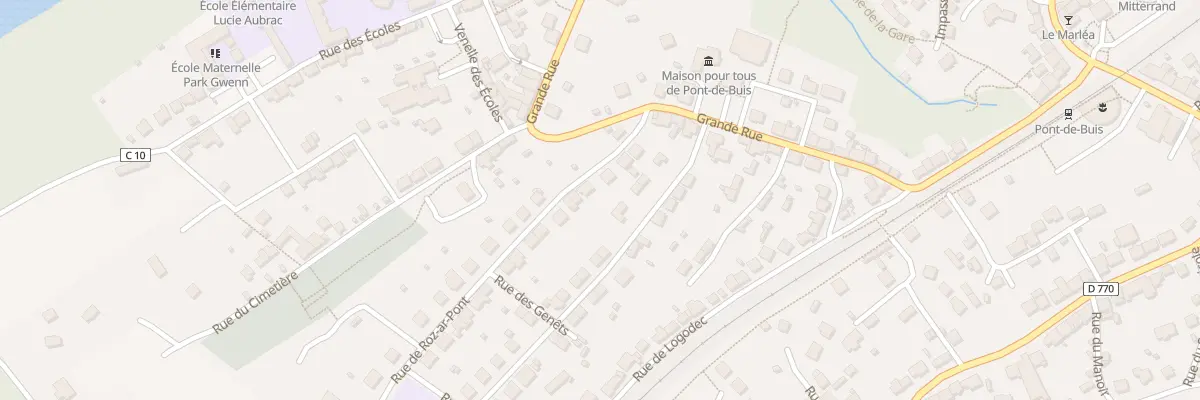 Plan du 9 Rue de Roz ar Pont à Pont-de-Buis-lès-Quimerch