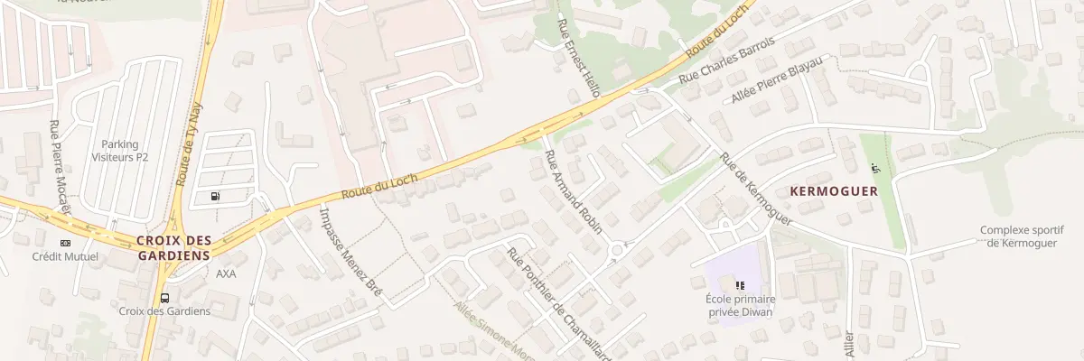 Plan du 3 Rue Armand Robin à Quimper