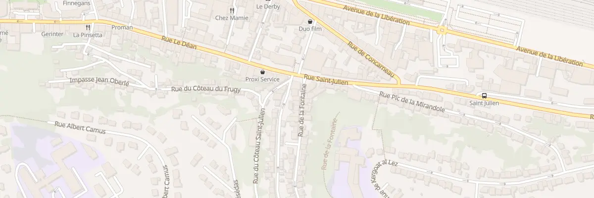 Plan du 5 Rue de la Fontaine à Quimper