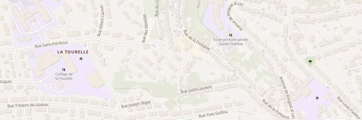 Plan du 2 Rue des Marguerites à Quimper
