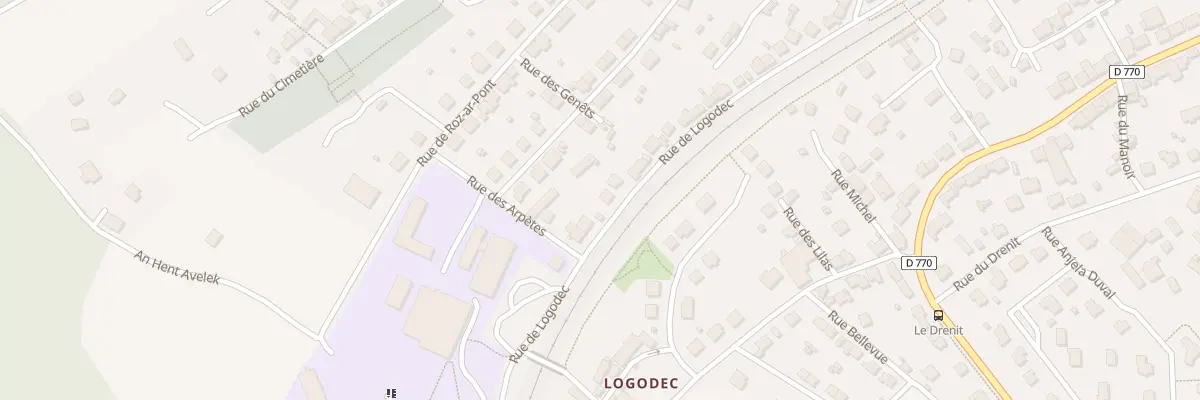 Plan du 42 Rue de Logodec à Pont-de-Buis-lès-Quimerch