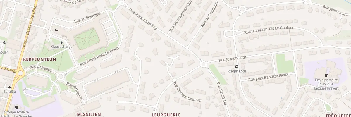 Plan du 14 Rue de Leurgueric à Quimper