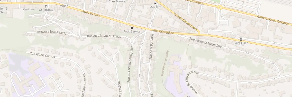 Plan du 11 Rue de la Fontaine à Quimper