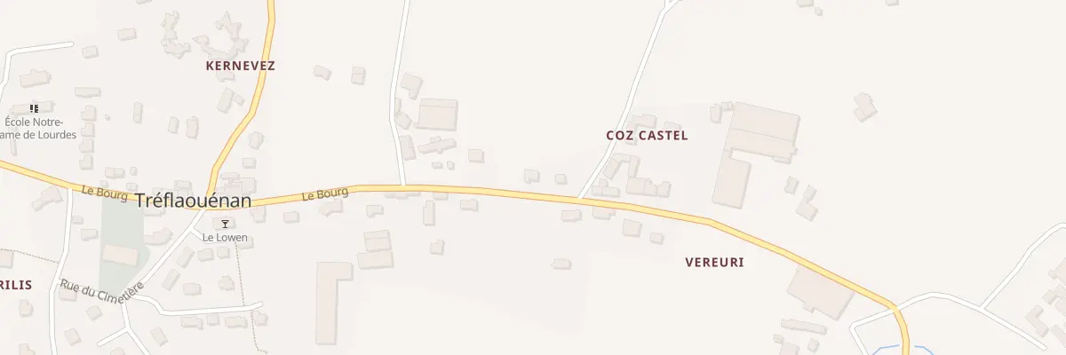 Plan du 12 Coz Castel à Tréflaouénan