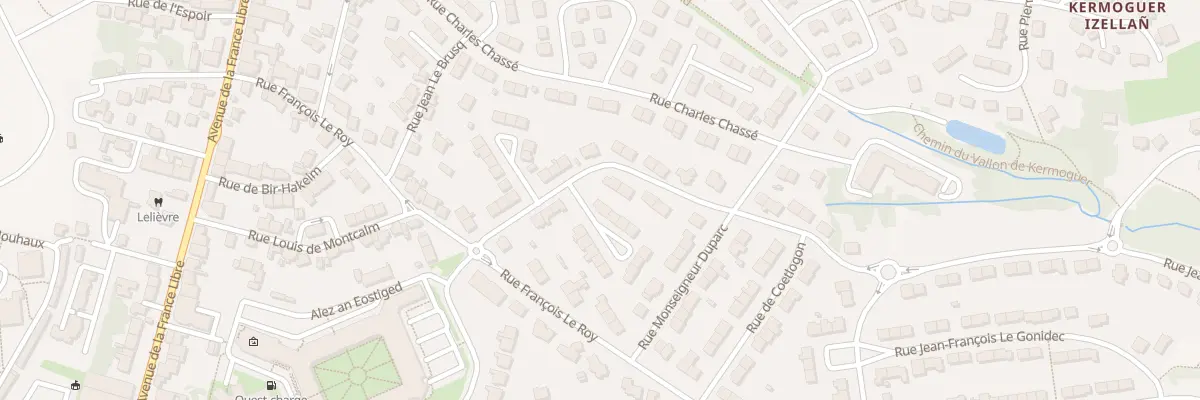 Plan du 1 Rue de Ploeuc à Quimper