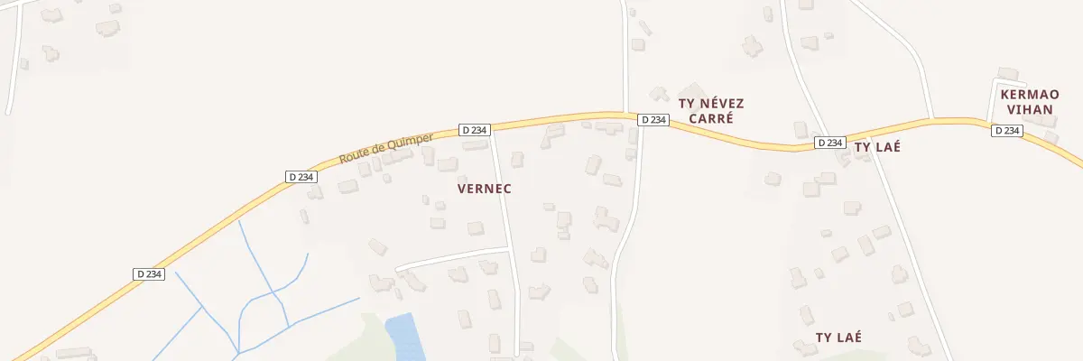 Plan du 160 Rte de Quimper à Gouesnach
