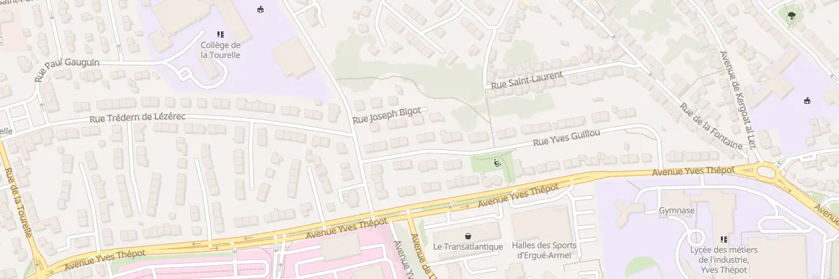 Plan du 9 Rue Yves Guillou à Quimper