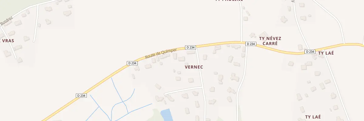 Plan du 154 Rte de Quimper à Gouesnach