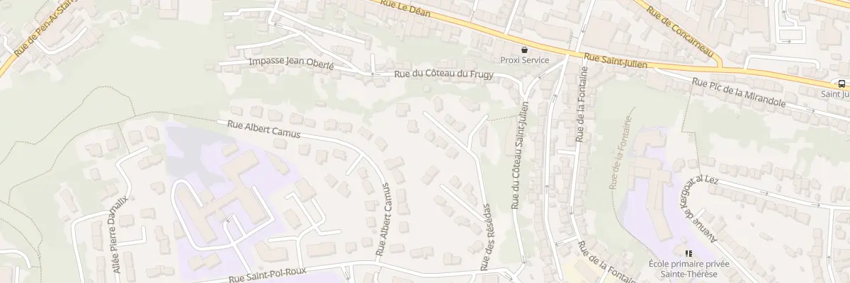 Plan du 38 Rue des Resedas à Quimper