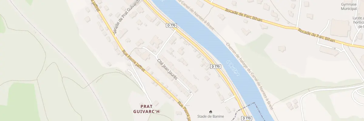 Plan du 64 Av de Quimper à Châteaulin