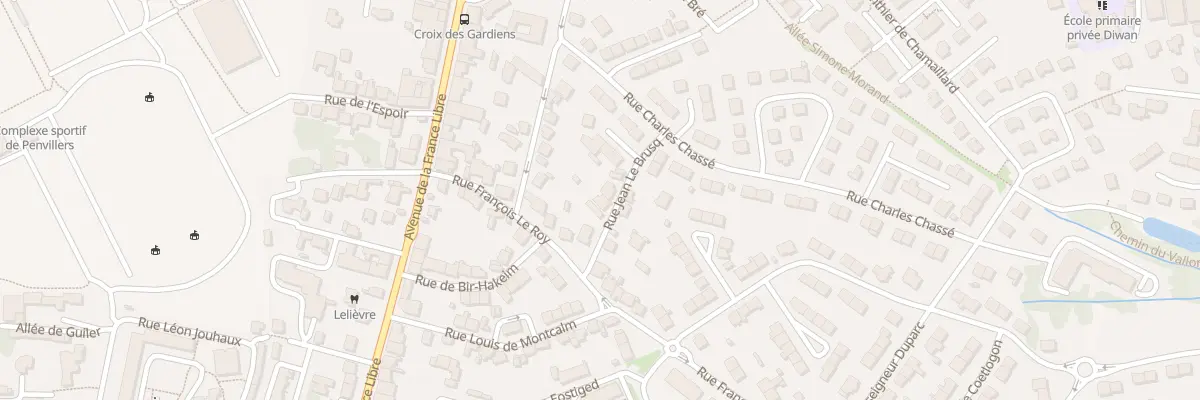 Plan du 3 Rue Jean le Brusq à Quimper