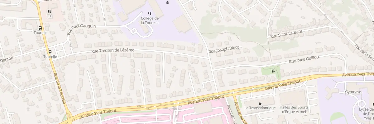 Plan du 37 Rue Tredern de Lezerec à Quimper