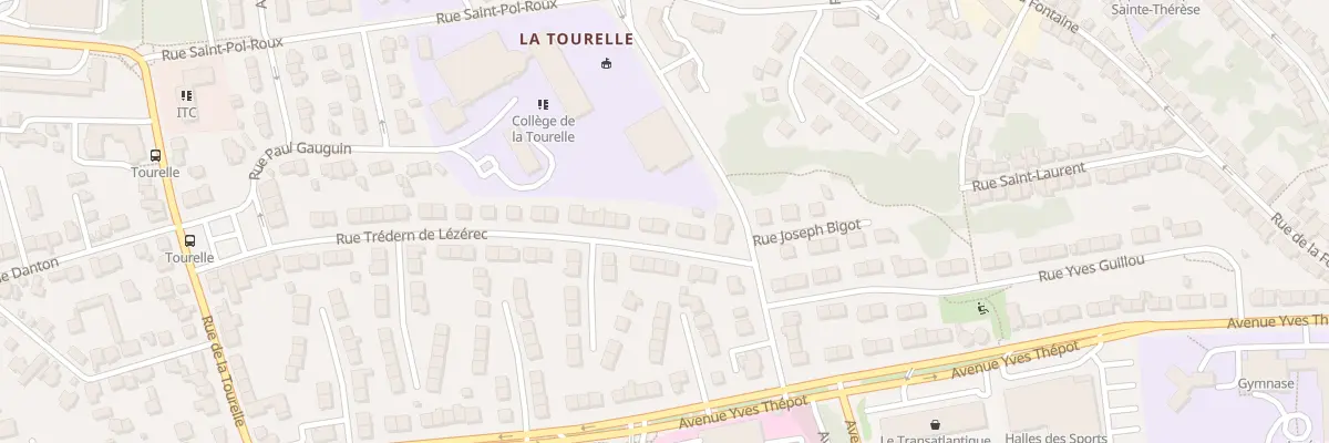 Plan du 42 Rue Tredern de Lezerec à Quimper